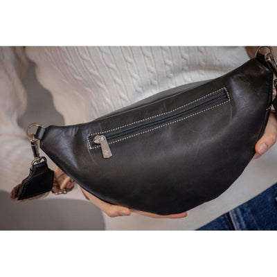 Penelope - Double Zip Belt Bag - Black