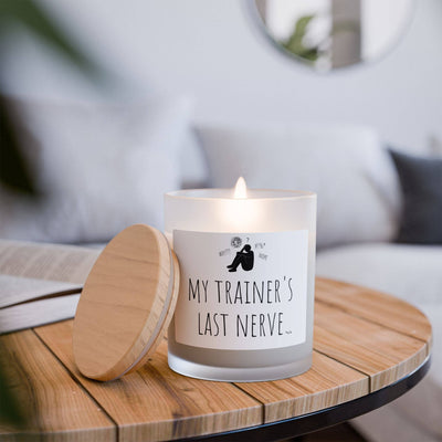 un.sus.tain.a.ble apparel - Frosted Glass Candle, 11oz - Trainer's Last Nerve
