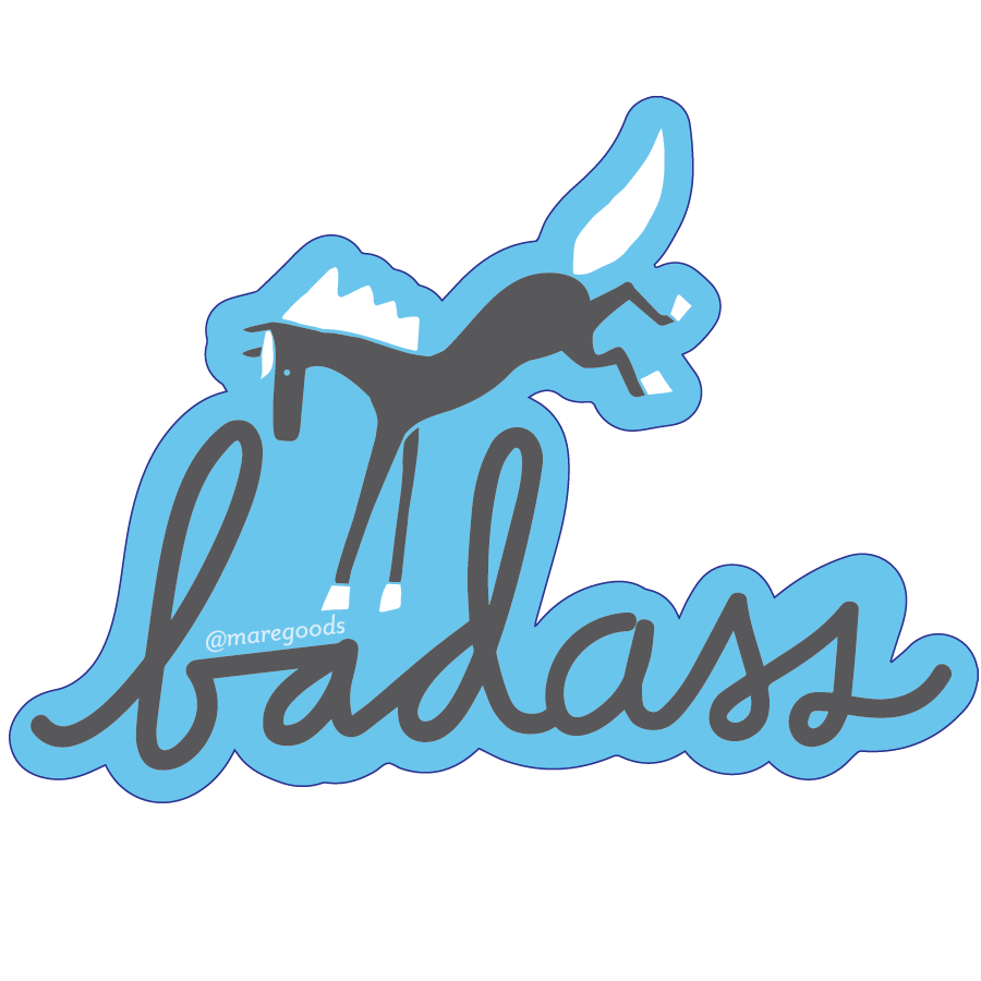 Mare Modern Goods - Badass Grey Sticker
