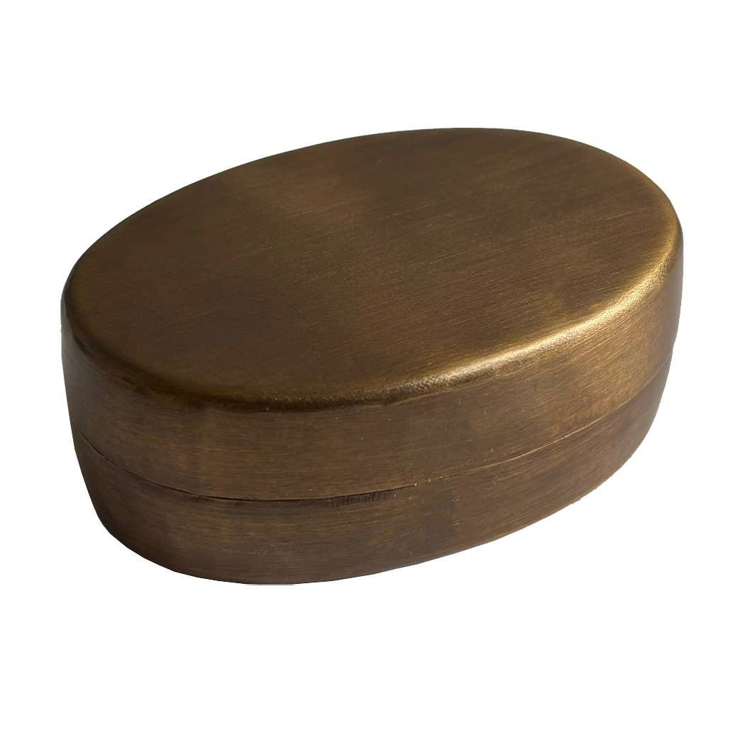 Madison Bay Co. - Historical Home Decor Reproductions - Solid Antiqued Brass Standing Horse Pill Box |Tabletop decor