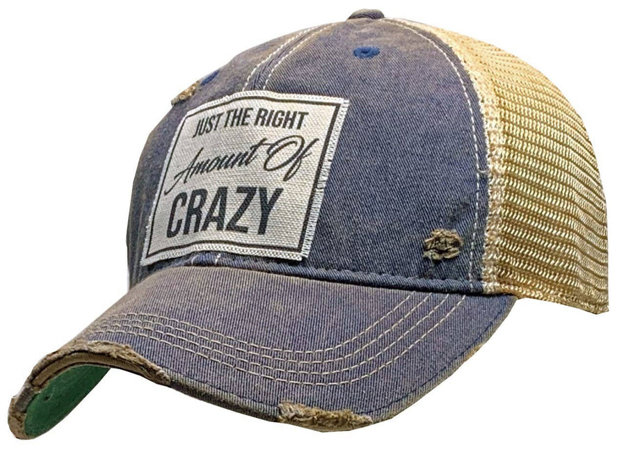 Vintage Life - Just The Right Amount Of Crazy Trucker Hat Baseball Cap - Exceptional Equestrian 