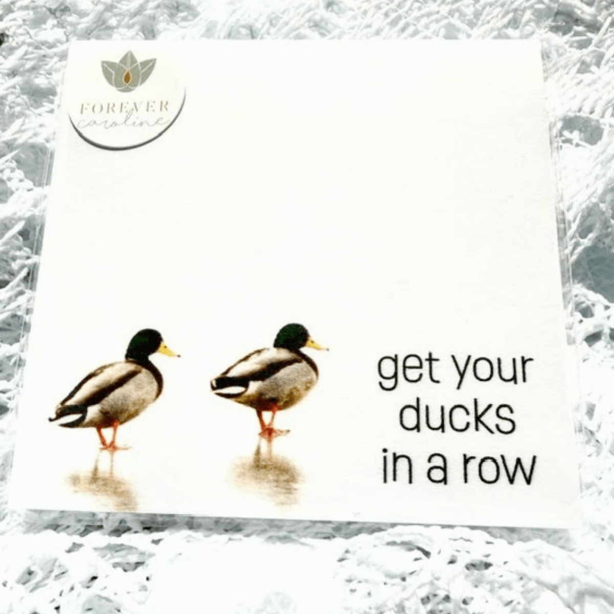 Forever Caroline - Sticky Notes w/ Mallard Ducks & Ducks in a Row | 50 Sheets