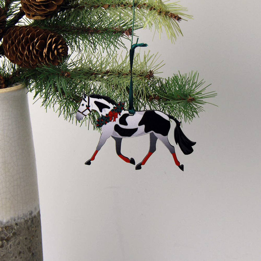 Hunt Seat Paper Co. - Paint Pony - Horse Ornament for Equestrian Christmas Tree - Exceptional Equestrian 
