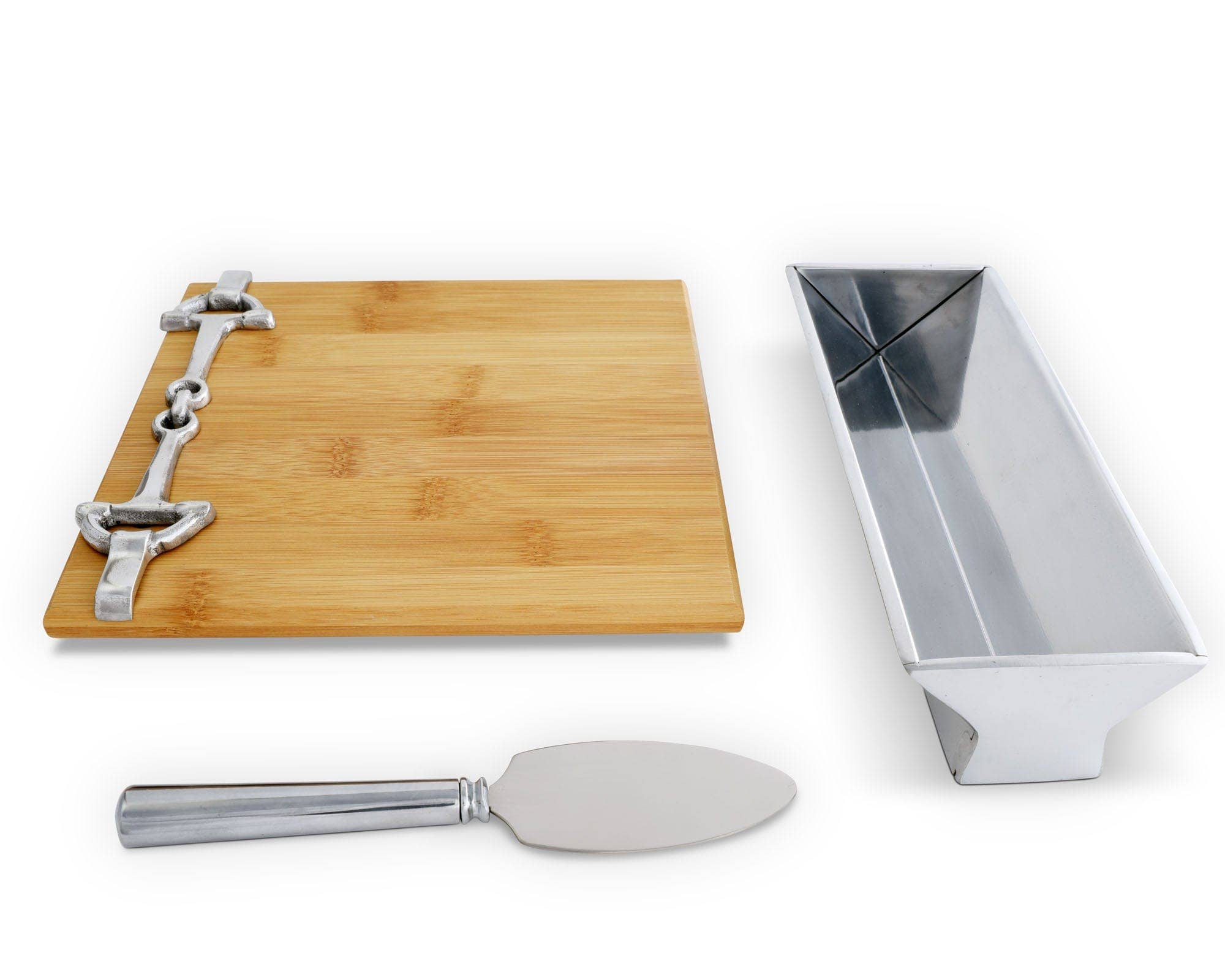 Arthur Court - Equestrian Bamboo Cheese Set