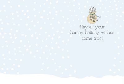 Horse Hollow Press - Horse Christmas Card / Santa's Bag / Holiday Greeting Card