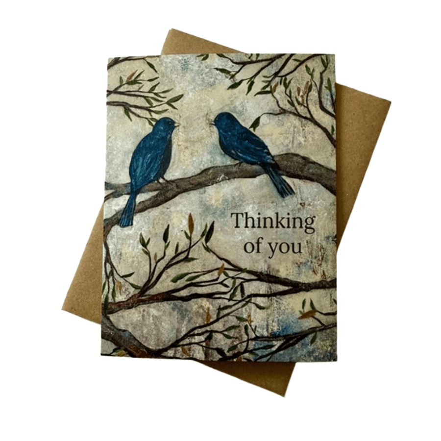 Forever Caroline - Birds & Branches "Thinking of You" Nature-Inspired Notecard