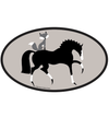 Horse Hollow Press - Oval Equestrian Horse Sticker:  Stylish Horse & Fox - Exceptional Equestrian