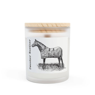 un.sus.tain.a.ble apparel - Frosted Glass Candle, 11oz - Sweater Weather