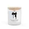 un.sus.tain.a.ble apparel - Frosted Glass Candle, 11oz - Climb Into The Saddle - Western