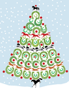 Horse Hollow Press - Horse Boxed Christmas Cards / Horse Shoe Tree / 8 Holiday