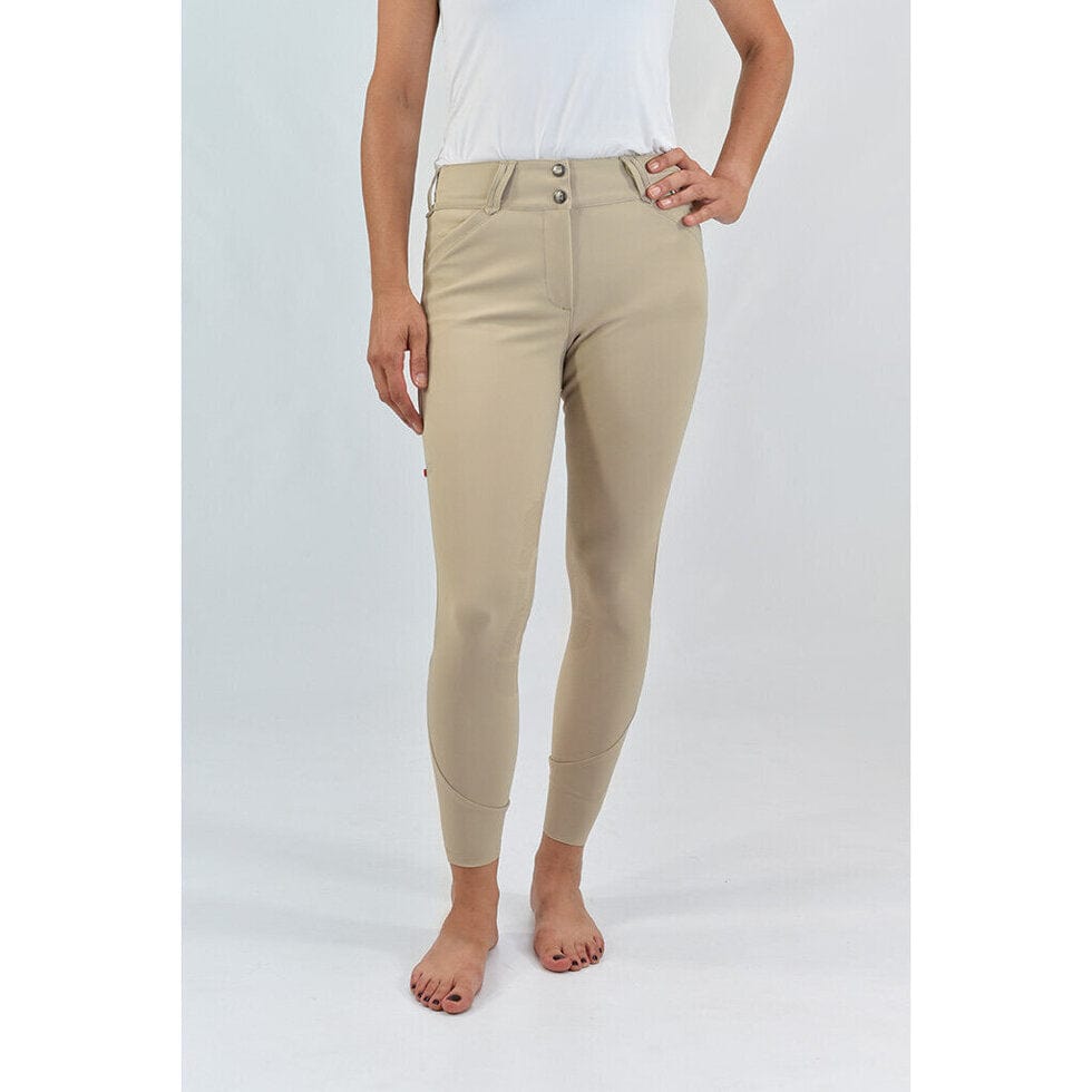 ForHorses ENNIE Ultra Move Breeches - Light Tan, Beige and White