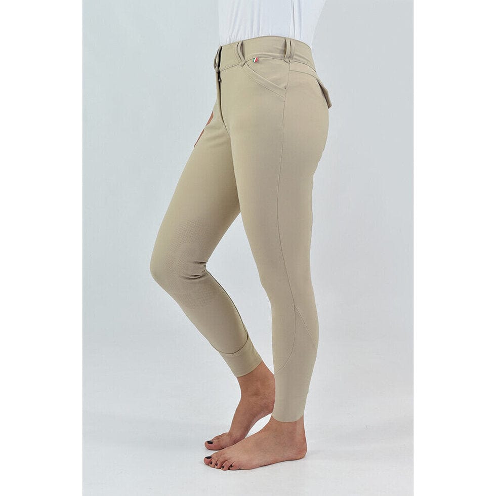ForHorses ENNIE Ultra Move Breeches - Light Tan, Beige and White