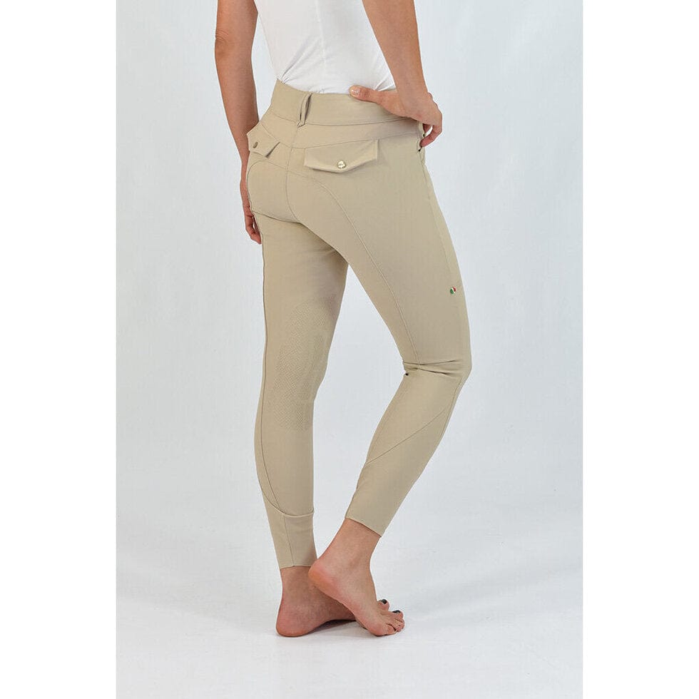 ForHorses ENNIE Ultra Move Breeches - Light Tan, Beige and White