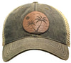 Vintage Life - "Beach" Black Trucker Cap With Genuine Leather Patch - Exceptional Equestrian