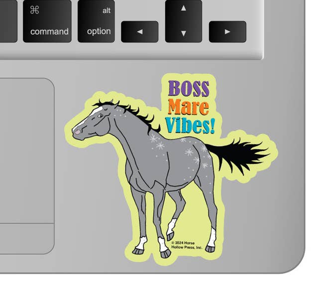 Horse Hollow Press - 3" Tumbler Horse Sticker / Boss Mare Vibes / WATERPROOF