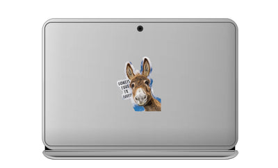 Horse Hollow Press - 3" Tumbler Donkey Sticker / Make Me Happy /WATERPROOF