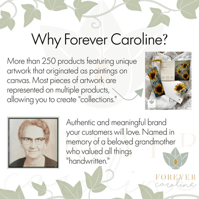 Forever Caroline - Bookmarks w/ Black or Orange Cat Art | 2-Sided with Tassel
