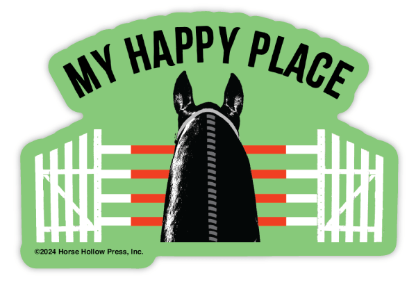 Horse Hollow Press - 3" Waterproof My Happy Place Jumper Funny Horse Sticker