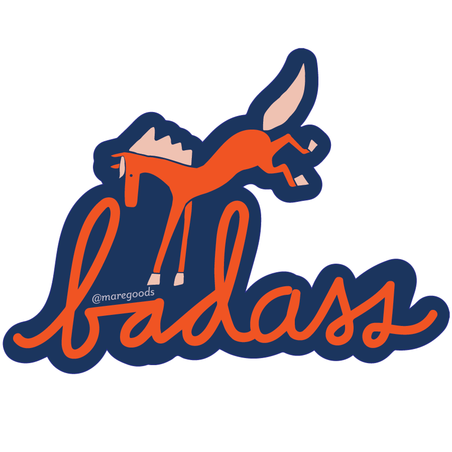 Mare Modern Goods - Badass Orange Sticker