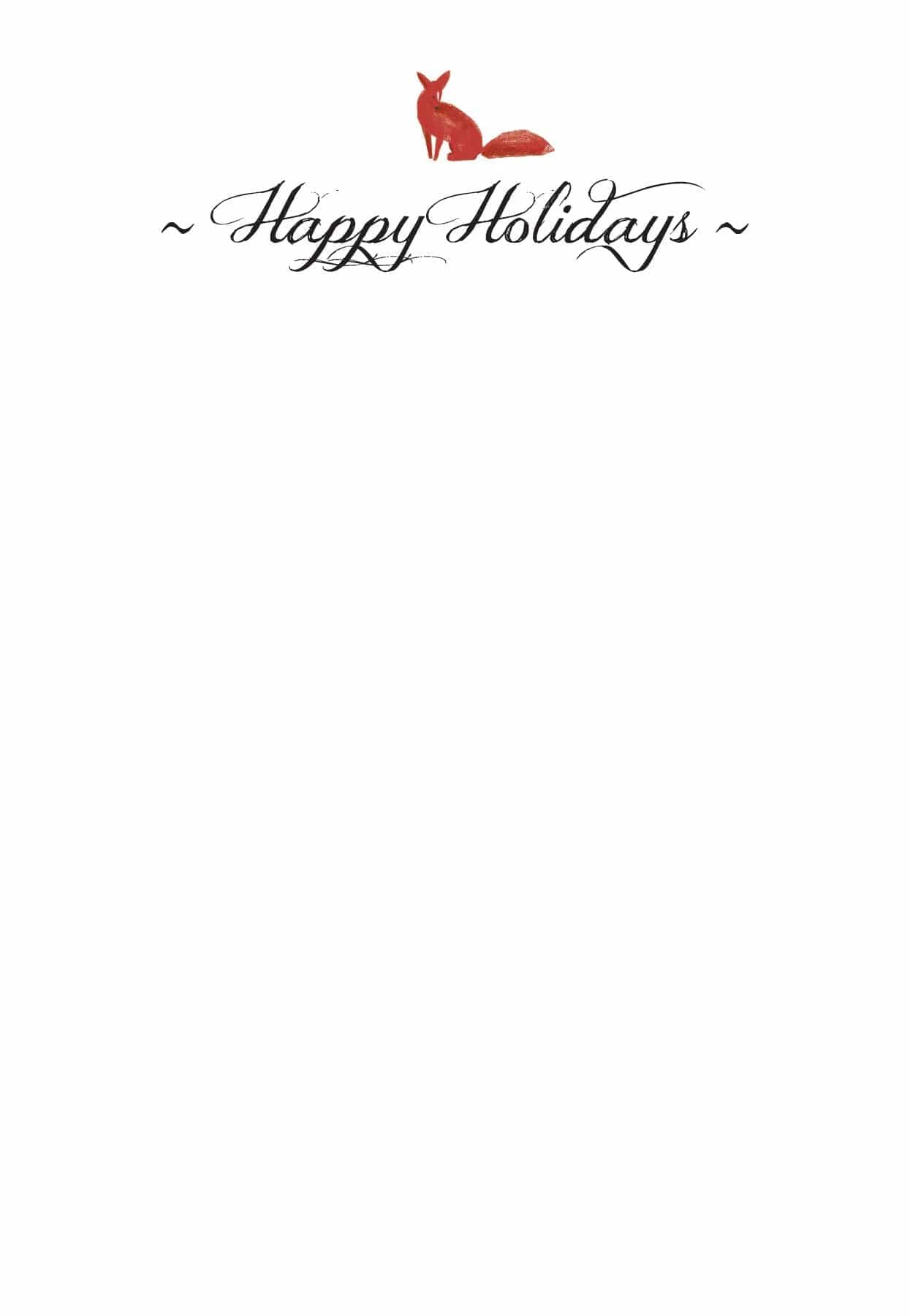 Horse Hollow Press - Fox Boxed Christmas Cards / Fox, Horses & Barn / 8 Holiday