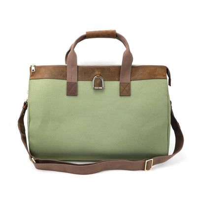 Oakbark & Chrome - Weekender Bag In Brindle & Sage - Exceptional Equestrian