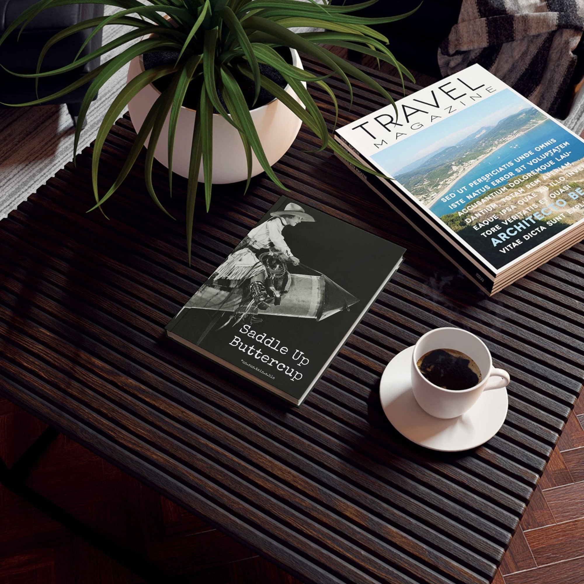 un.sus.tain.a.ble apparel - Hard Backed Journal - Saddle Up Buttercup