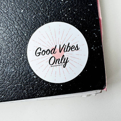 Steel Petal Press - Good Vibes Only Die-Cut Sticker
