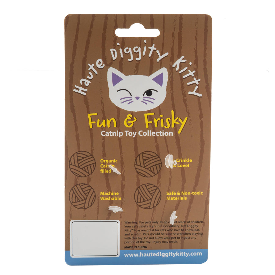 Haute Diggity Dog - Kitty Vuiton Balls (Monogram) Organic Catnip Toys - Exceptional Equestrian 