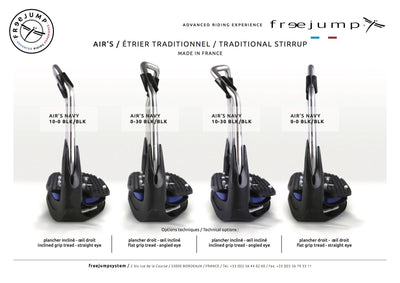 FreeJump - AirS Stirrups Silver/Black