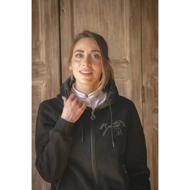 Penelope - Fluore Sweatshirt - Black - Exceptional Equestrian 