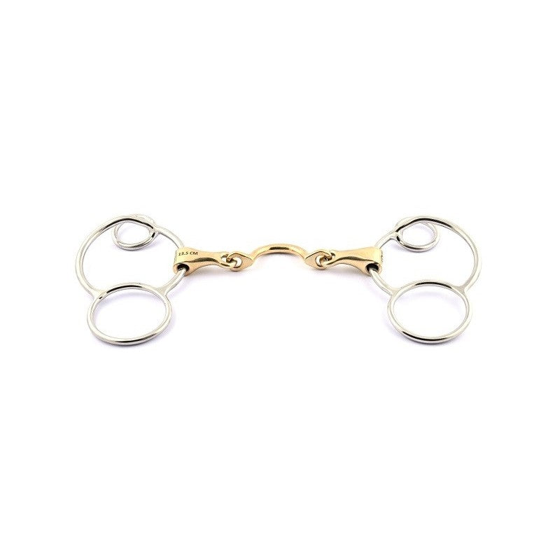 JUMP'IN French Mouth German 3 Ring Bit w/ High Port