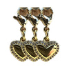 Dubois Cheval - Sparkly Gold Heart Braid Charm