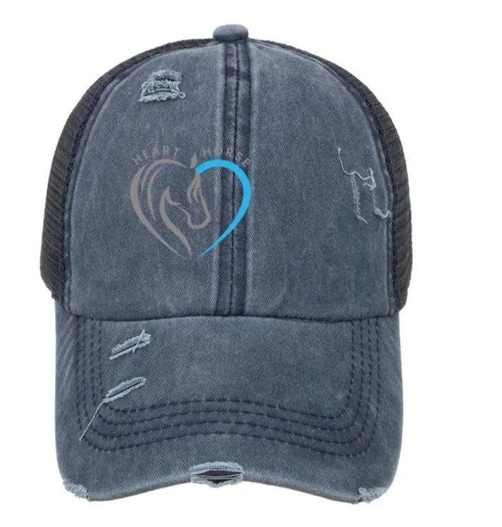 Heart Horse Distressed Trucker Hat - Exceptional Equestrian