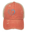 Heart Horse Distressed Trucker Hat