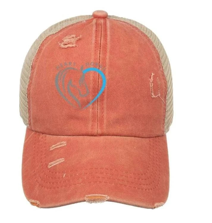 Heart Horse Distressed Trucker Hat - Exceptional Equestrian