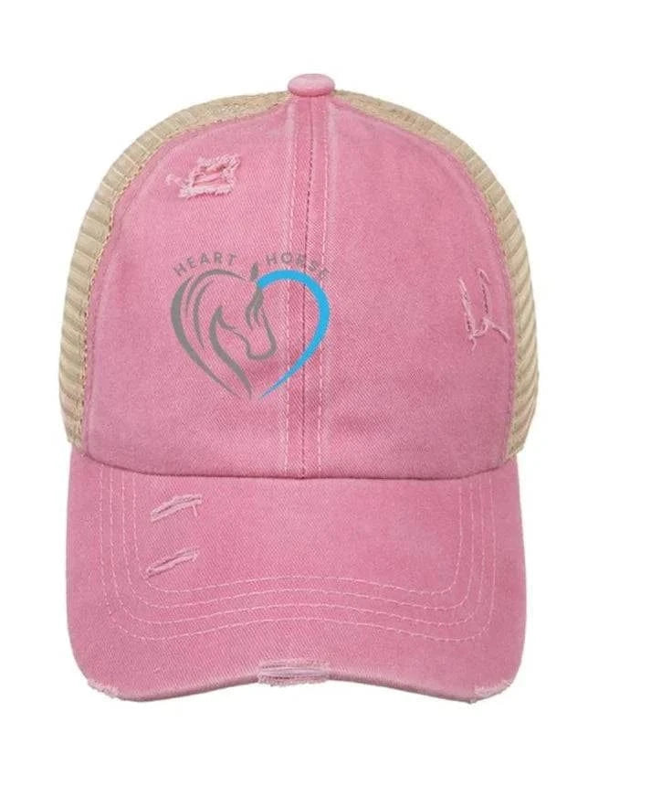 Heart Horse Distressed Trucker Hat - Exceptional Equestrian
