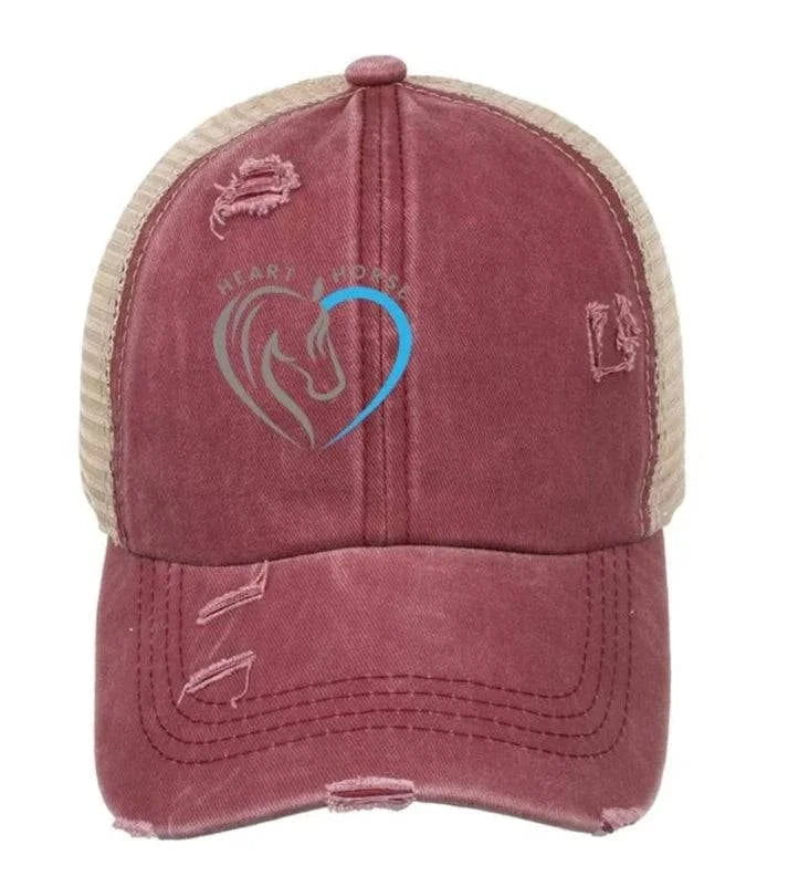 Heart Horse Distressed Trucker Hat - Exceptional Equestrian