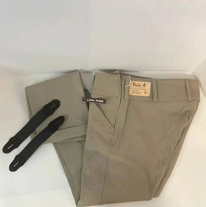 Tailored Sportsman Girls 3962 Trophy Hunter Low Rise Side Zipper - Tan/Tan - Exceptional Equestrian
