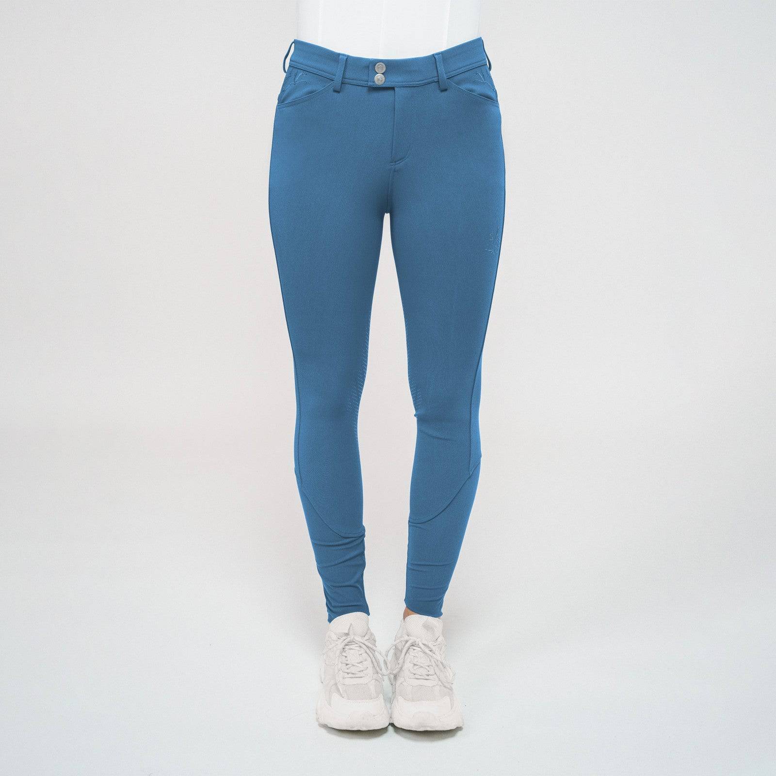 Samshield FW 23 Jully Crystal Leaf Knee Patch Breeches - Exceptional Equestrian