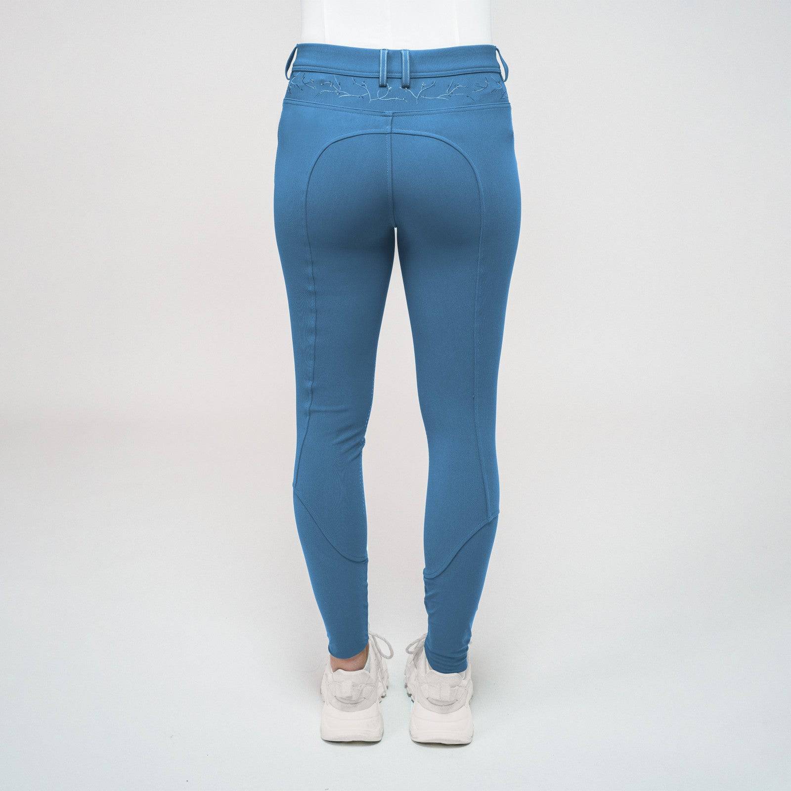 Samshield FW 23 Jully Crystal Leaf Knee Patch Breeches - Exceptional Equestrian