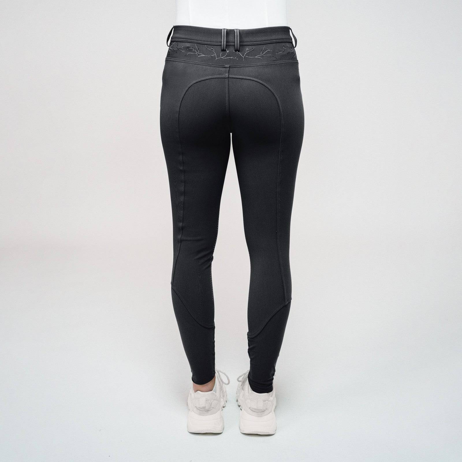 Samshield FW 23 Jully Crystal Leaf Knee Patch Breeches - Exceptional Equestrian