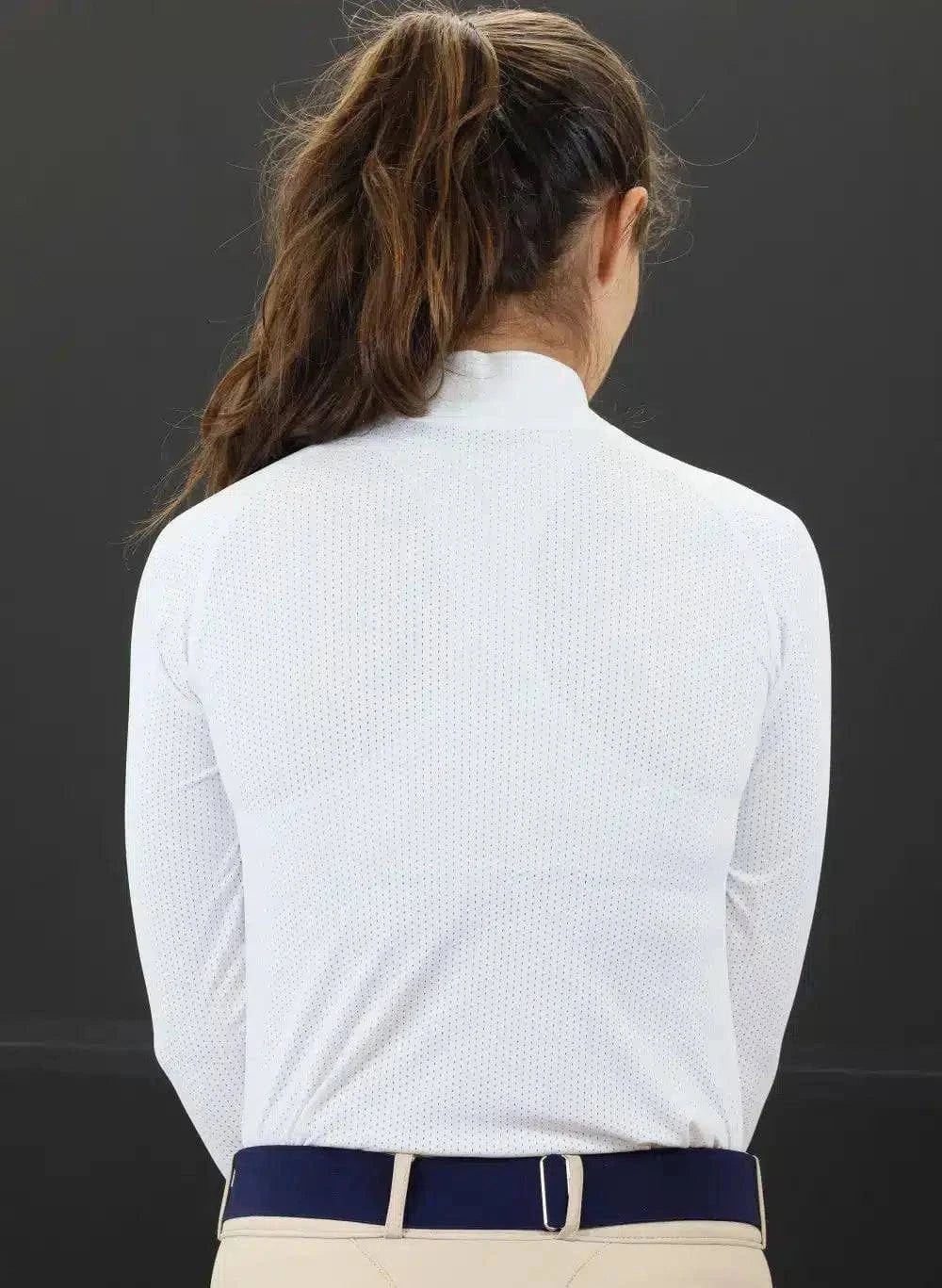 Kismet -  "Jane" Schooling Shirt Mock Collar Zipper - Exceptional Equestrian