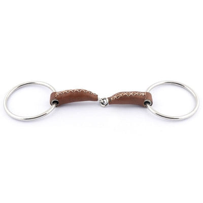 Jump'In Leather-Wrapped Loose Ring Bit