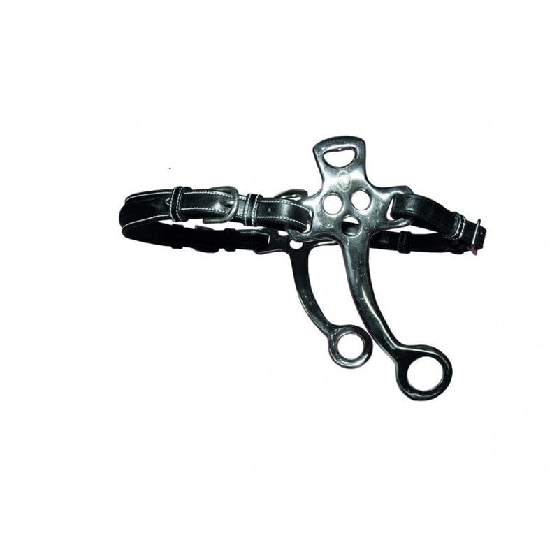 Jump'In Leather hackamore with short, flat arms