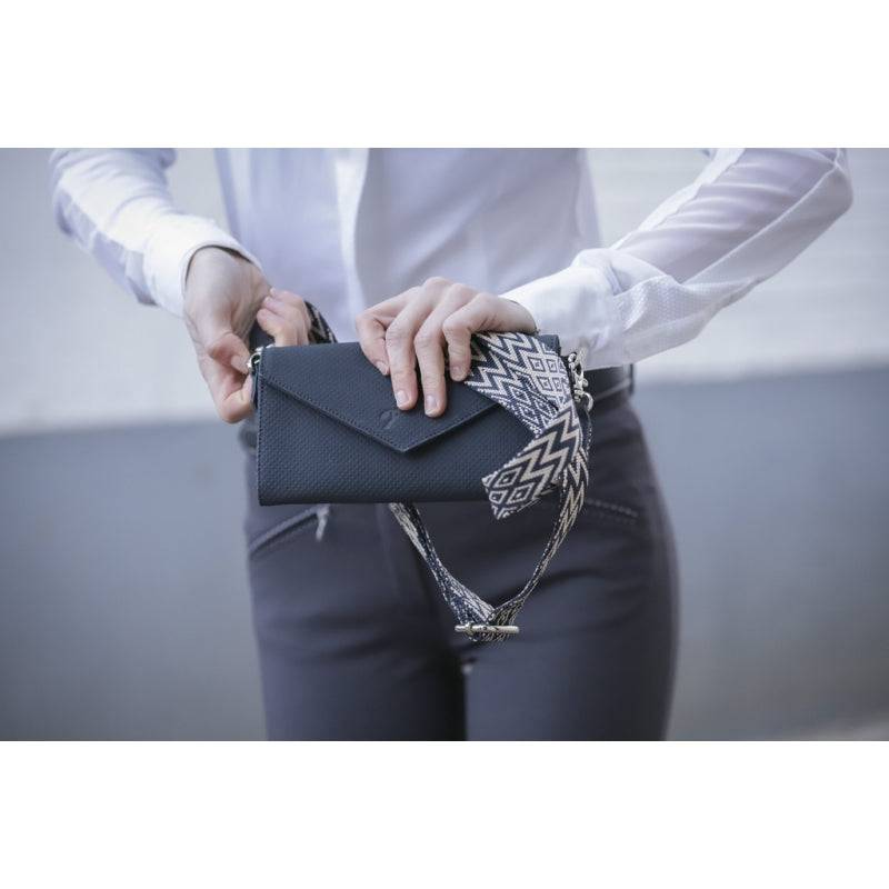 Penelope - New Phone Pocket - Perforated Navy - Exceptional Equestrian