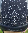 Exclusive Samshield Miss Shield Helmet with Top Pearl Drops - Black