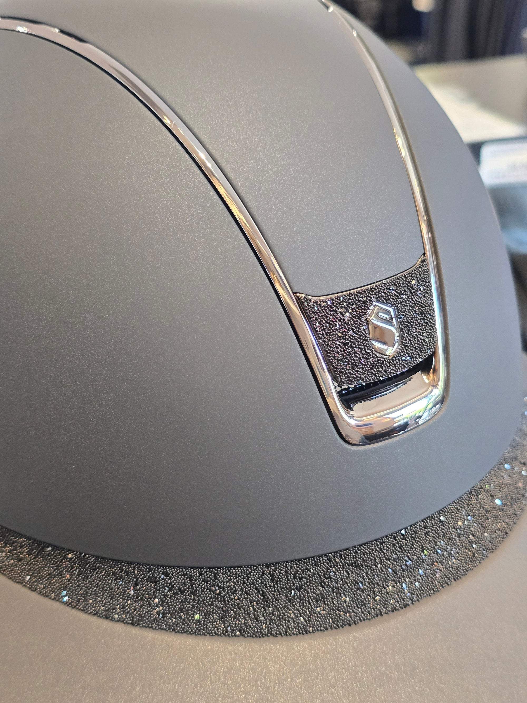 2.0 Samshield Miss Shadowmatt Black Crystal Fabric Frontal Band & Blazon