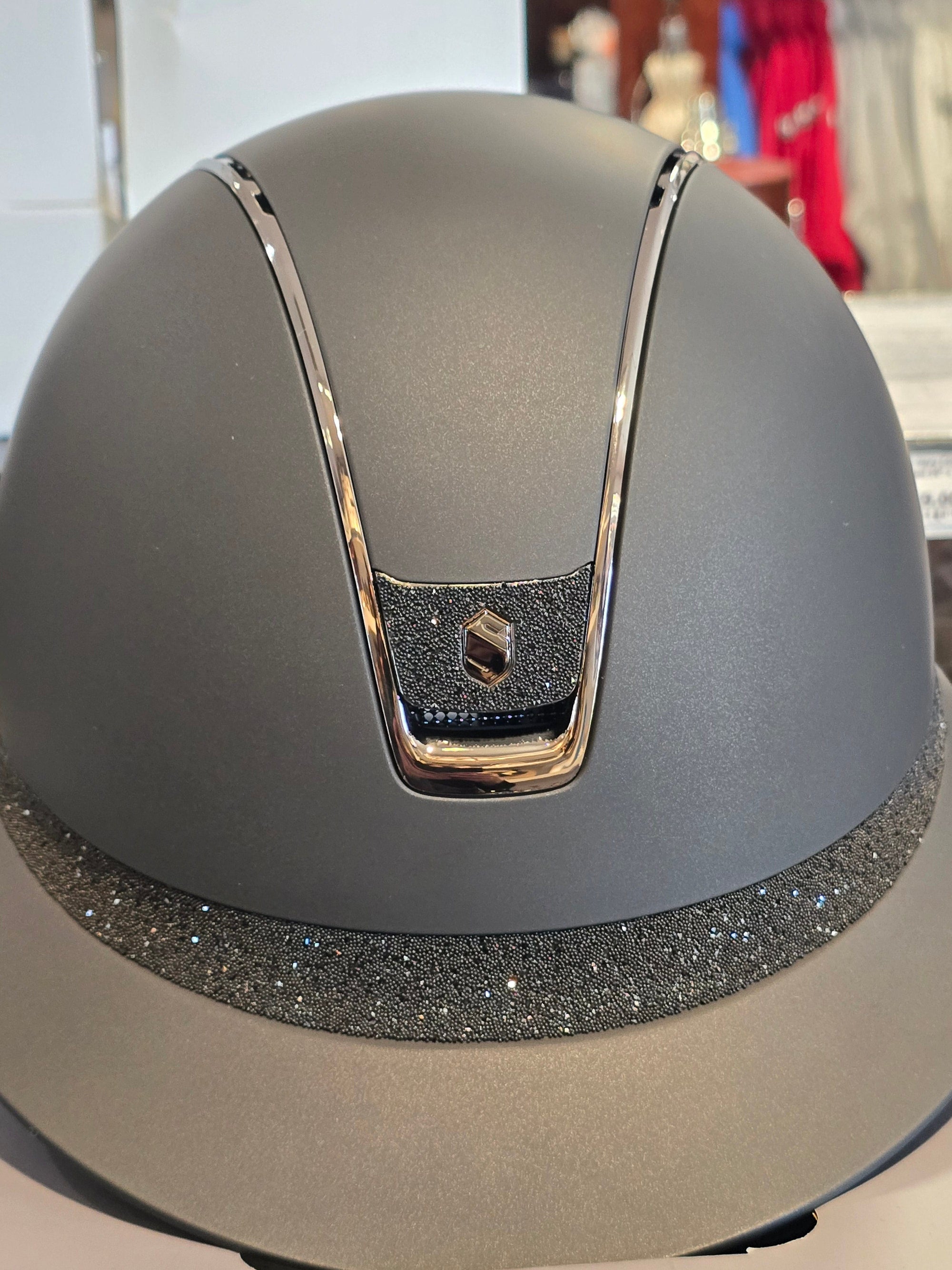 2.0 Samshield Miss Shadowmatt Black Crystal Fabric Frontal Band & Blazon