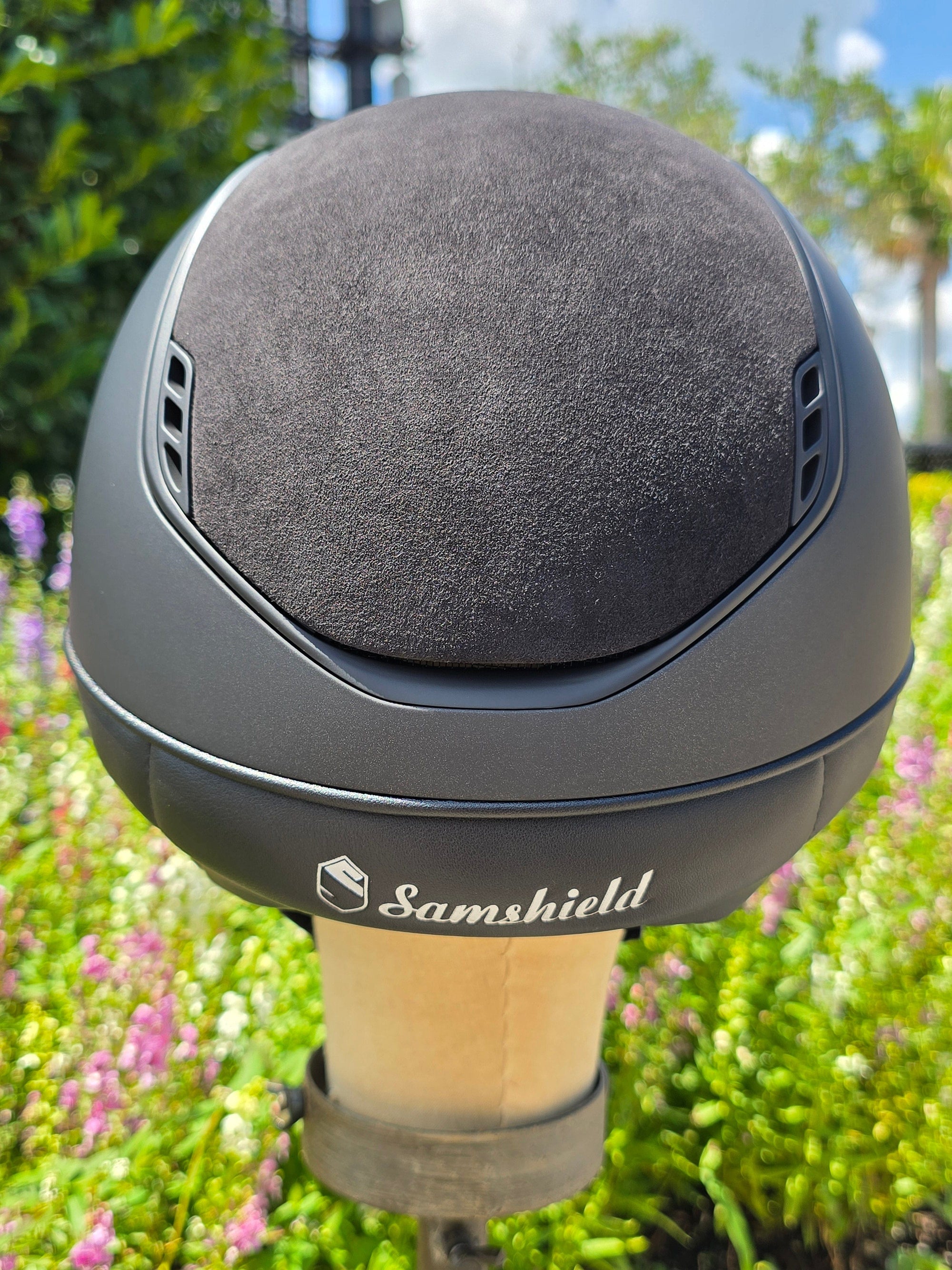 2.0 Samshield Miss Darkline Helmet w/Alcantara Top & Frontal Band
