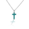 Kelly Herd Small Cross Turquoise Necklace